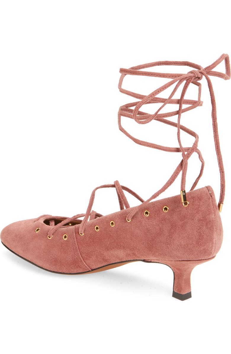 Madewell Remy Wraparound Ankle Strap Kitten Heel Pump, Alternate, color, Rosy Mauve
