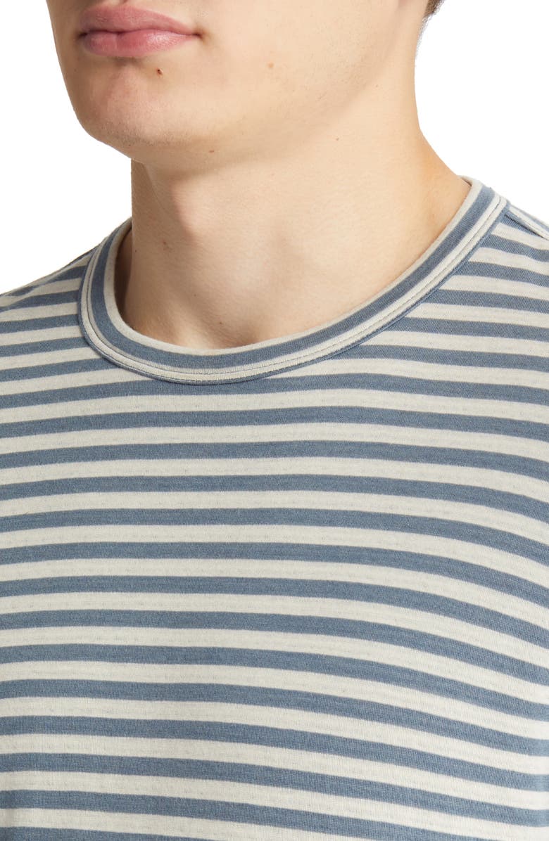 Faherty Cloud Stripe Reversible Long Sleeve T-Shirt, Alternate, color, Marine Ivory Stripe