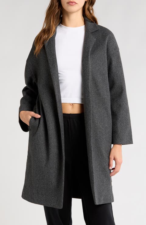 Soho Oversize Open Front Melton Overcoat