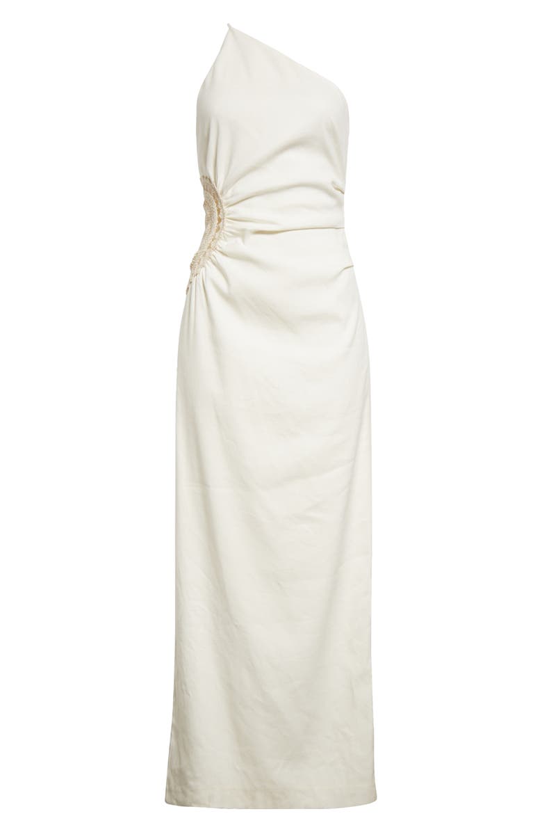 SIR Atacama One-Shoulder Linen Blend Dress, Alternate, color, 