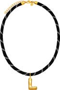 Petit Moments Bubble Initial Pendant Cord Necklace