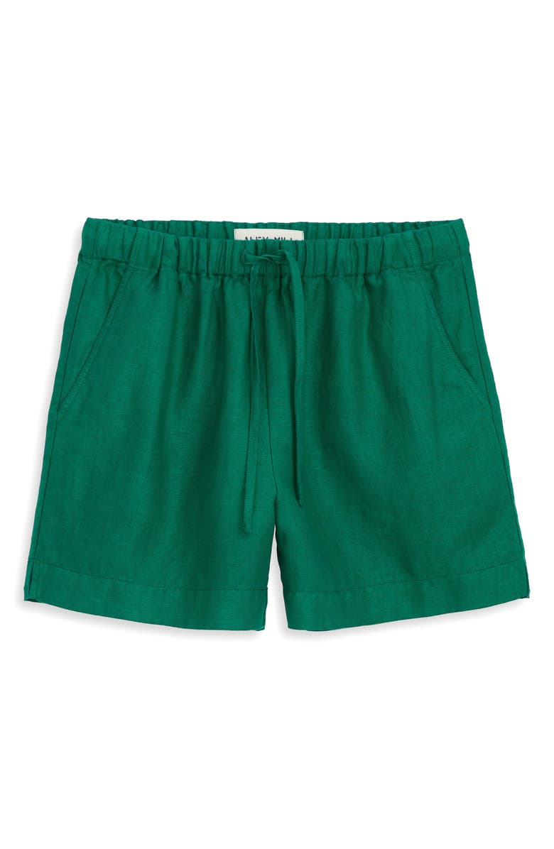 Alex Mill Riley Linen Drawstring Shorts, Alternate, color, Lush Meadow