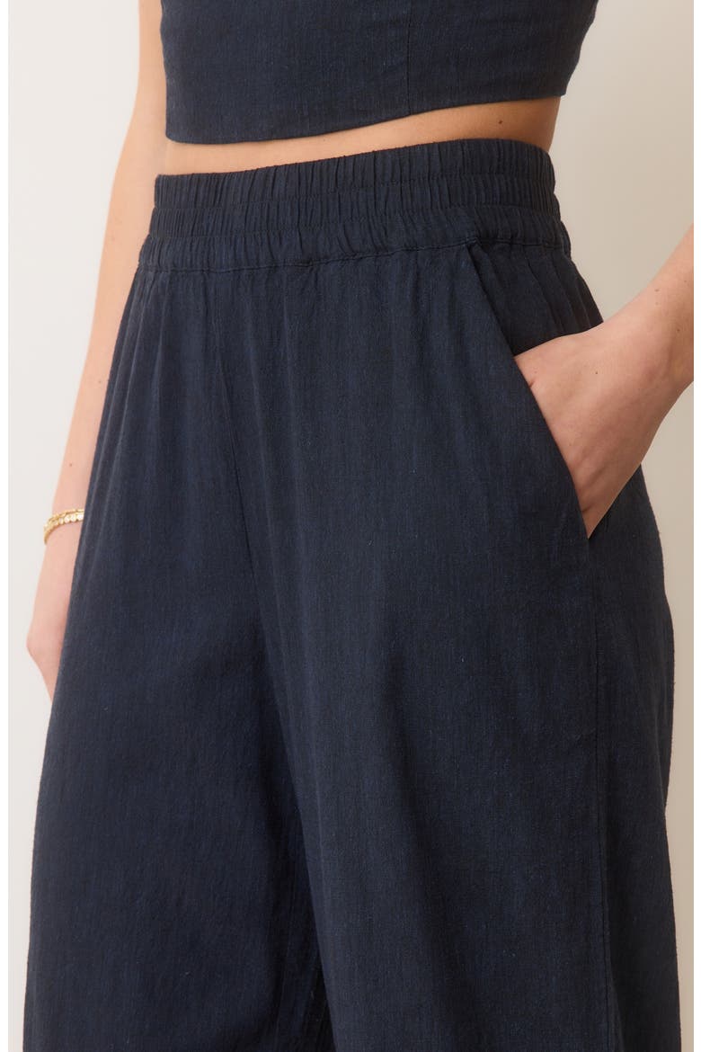 Allison Pull-On Wide Leg Hemp Blend Pants, Alternate, color, INDIA INK