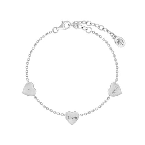 Karma And Luck Joyful Connections Mother Of Pearl Silver Heart Bracelet