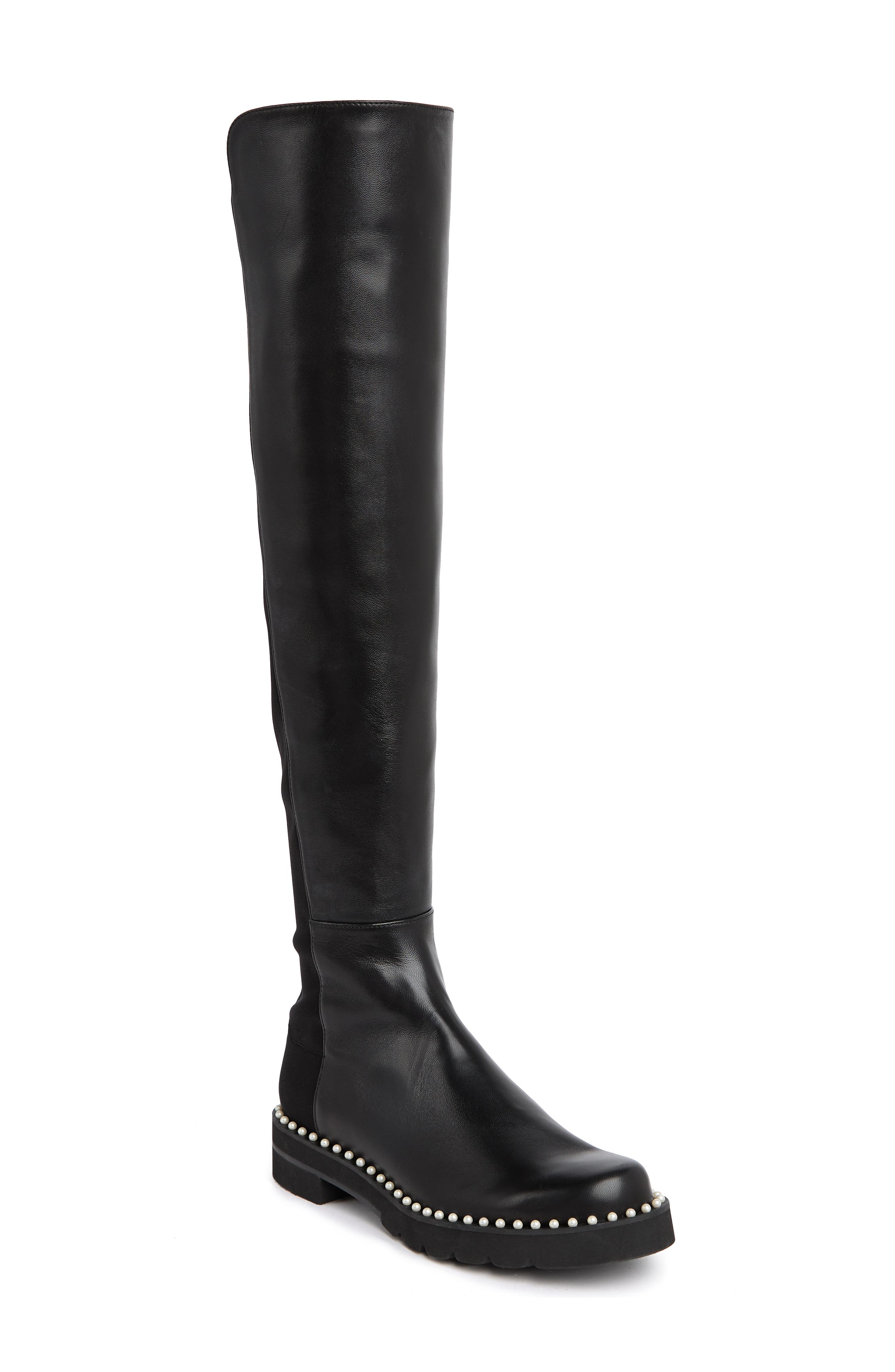 Stuart Weitzman 5050 Faux Pearl Tall Boot, Main, color, 