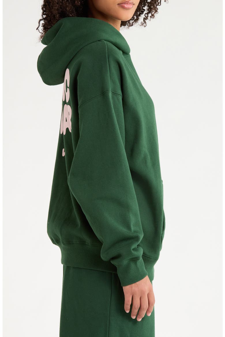 Bubble Logo Cotton Blend Hoodie, Main, color, GREEN