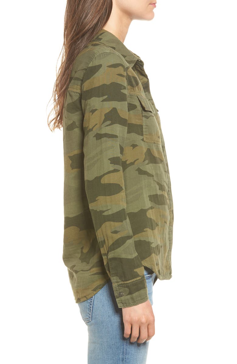 Splendid Camo Double Pocket Shirt, Alternate, color, 