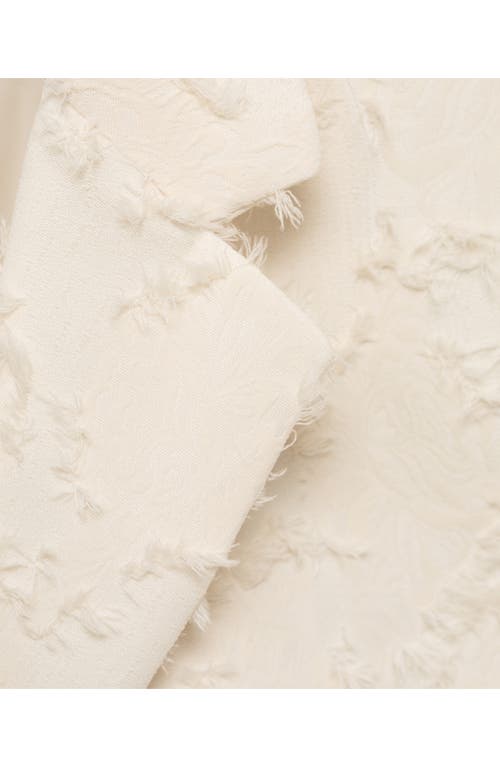 Mango Textured Belted Vest In Off White