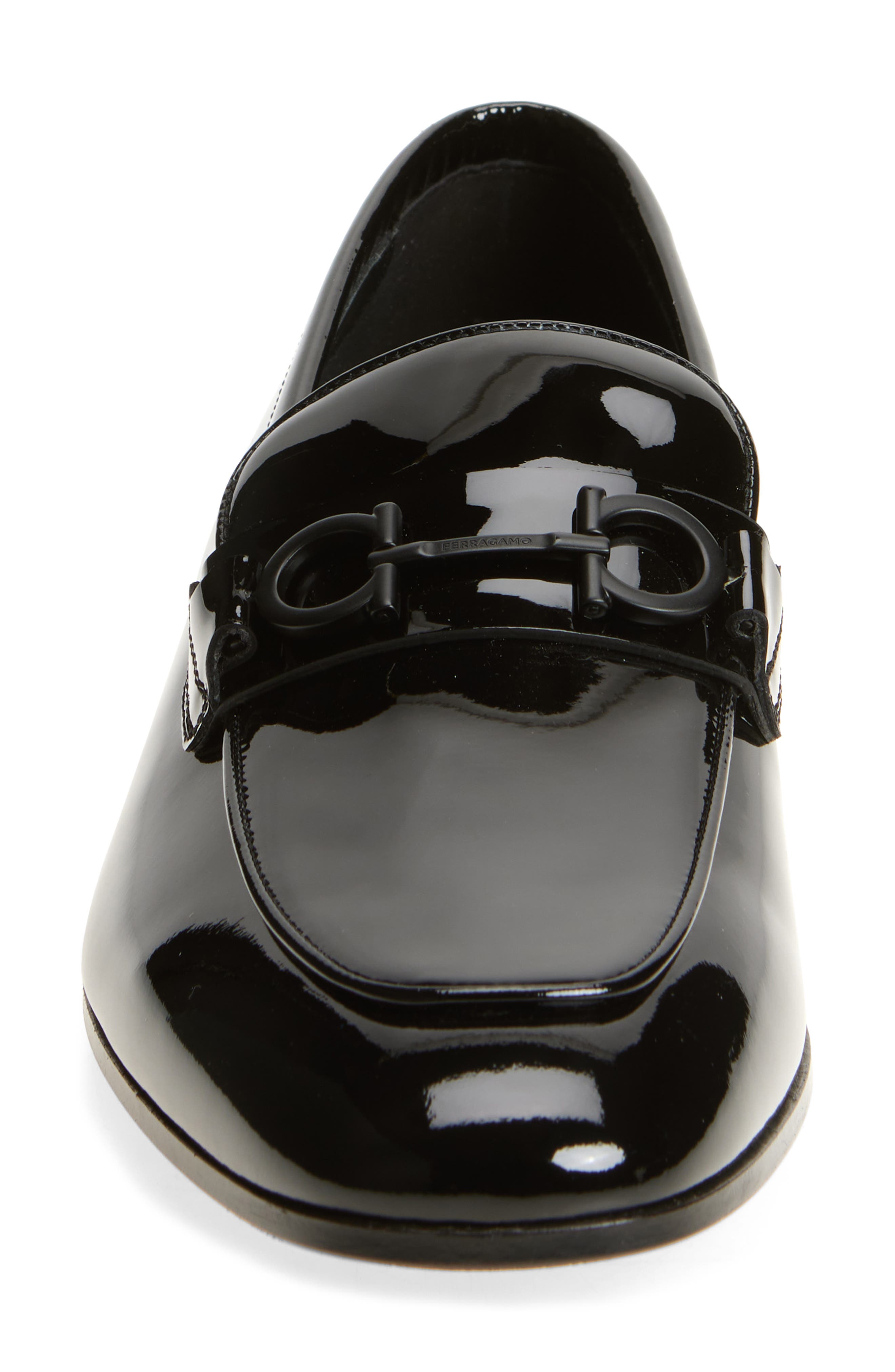 FERRAGAMO Balty Patent Loafer, Alternate, color, Nero Nero Nero