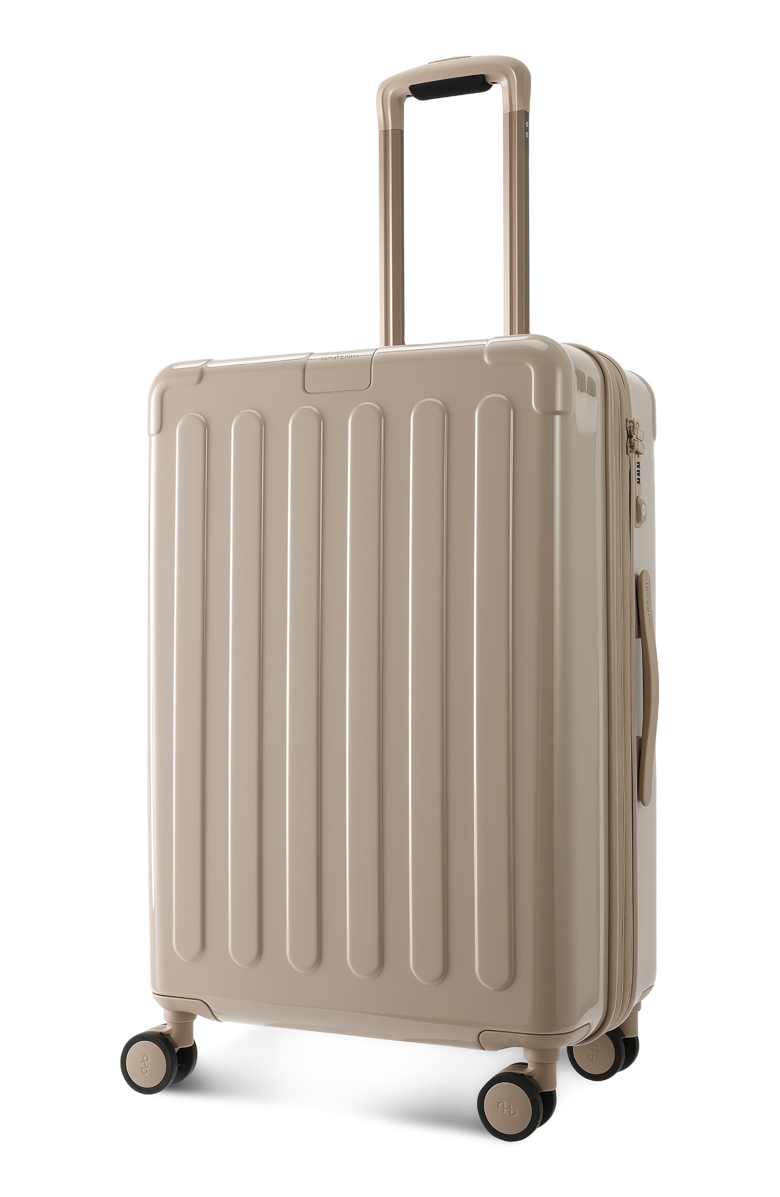 Hedgren Nostos Glossy Medium Spinner Suitcase, Alternate, color, Sahara