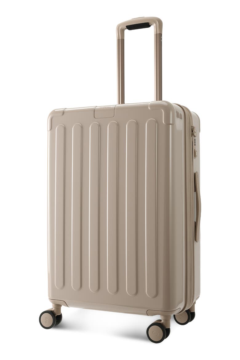 Nostos Glossy Medium Spinner Suitcase, Alternate, color, SAHARA