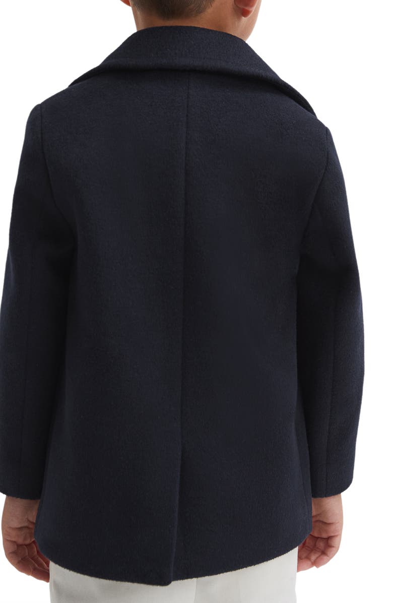 Reiss Kids' Bergamo Wool Blend Peacoat, Alternate, color, Navy