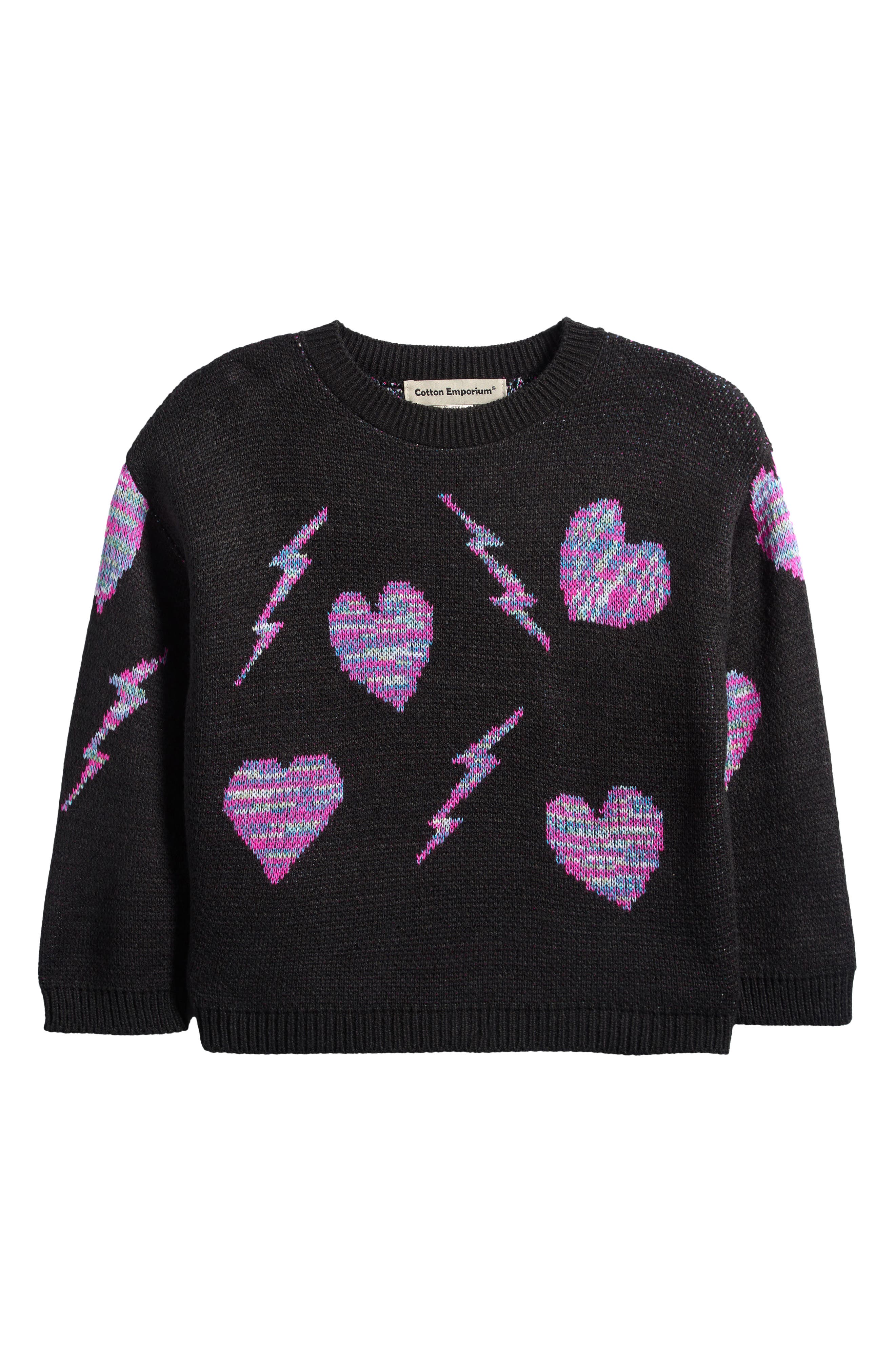Cotton Emporium Kids' Electric Heart Sweater