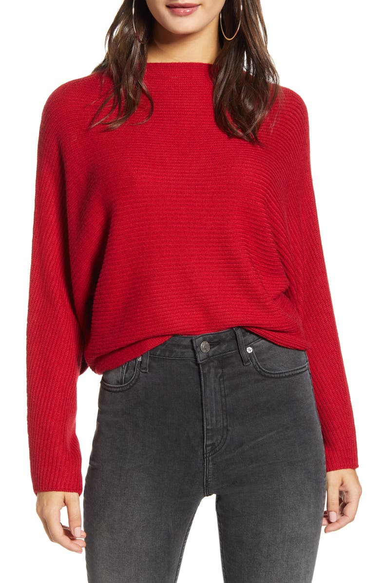Leith Dolman Sleeve Crop Sweater, Main, color,
