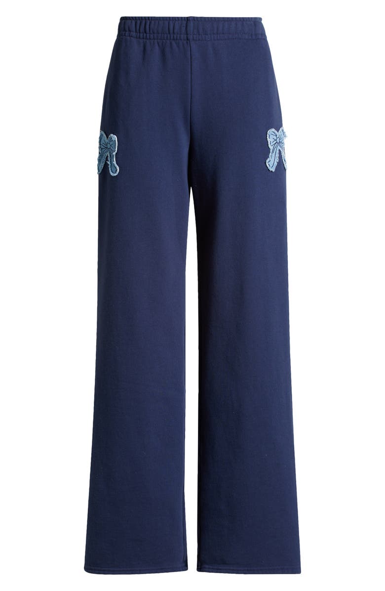 PacSun Denim Applique Baggy Sweatpants, Alternate, color, Navy