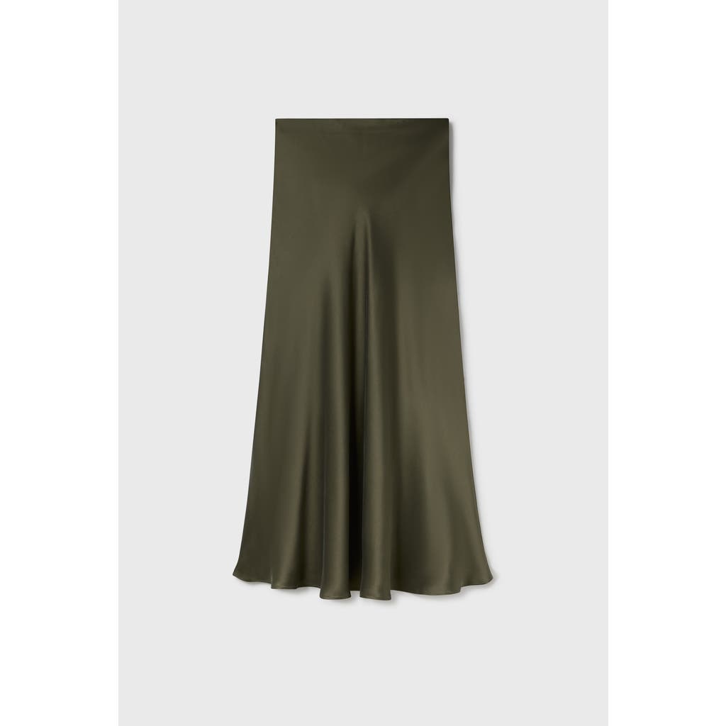 Shop Silk Laundry Long Bias Cut Skirt Pine