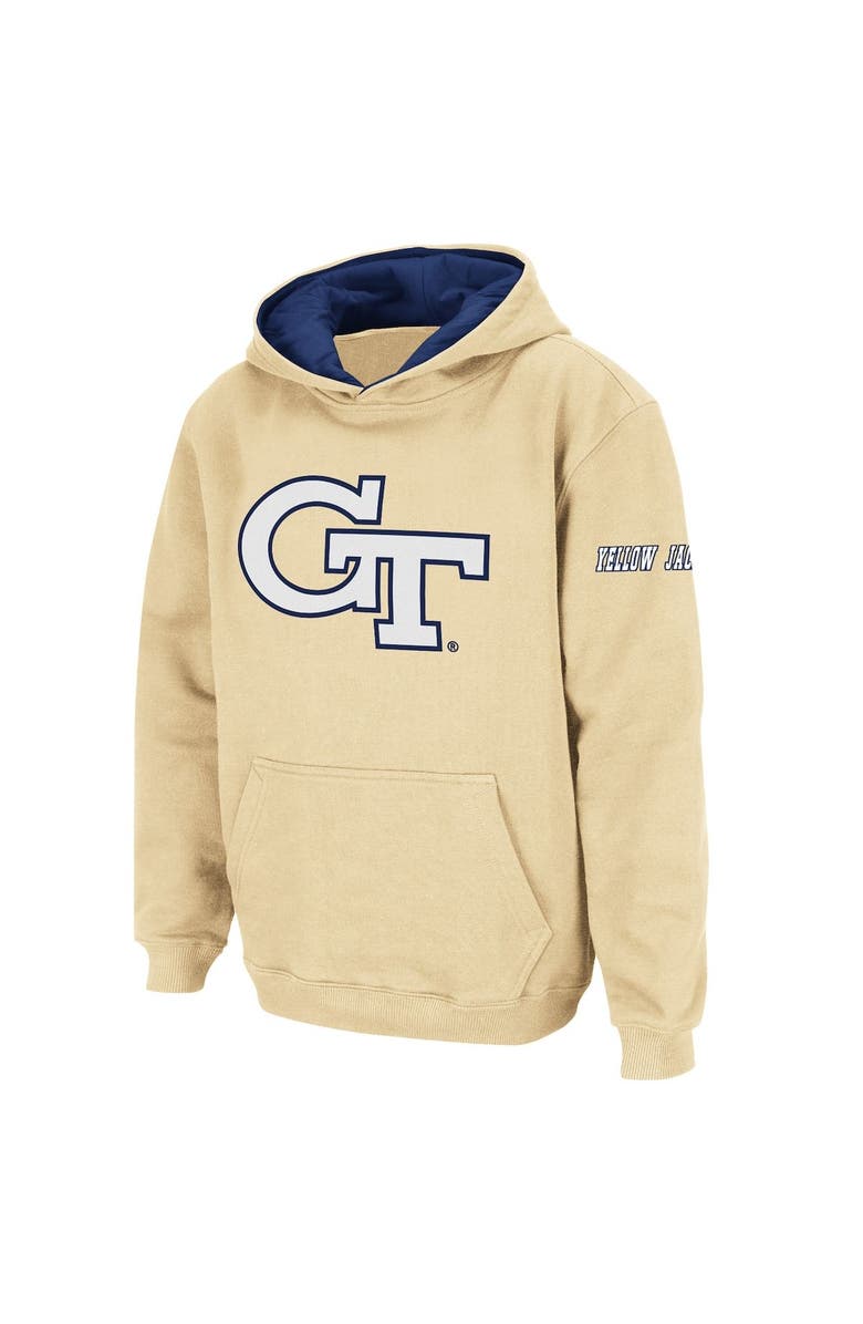 STADIUM ATHLETIC Youth Stadium Athletic Gold Georgia Tech Yellow Jackets Big Logo Pullover Hoodie, Alternate, color, Vegas Gold