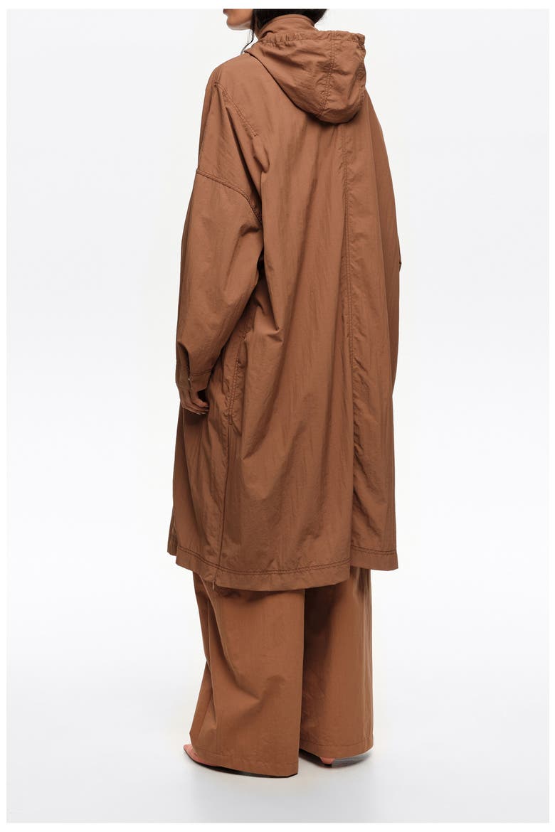 Long Fluid Trench, Alternate, color, LIGHT BROWN