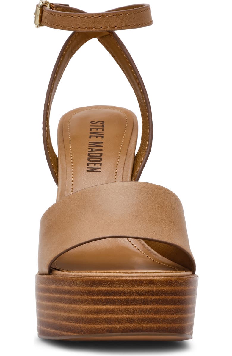 Steve Madden Floria Platform Ankle Strap Sandal, Alternate, color, Banana Leather