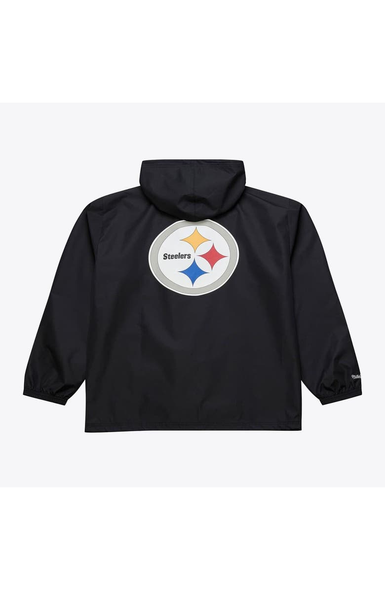 Mitchell & Ness Men's Mitchell & Ness Black Pittsburgh Steelers Coaches Full-Snap Hooded Windbreaker Jacket, Alternate, color, Black