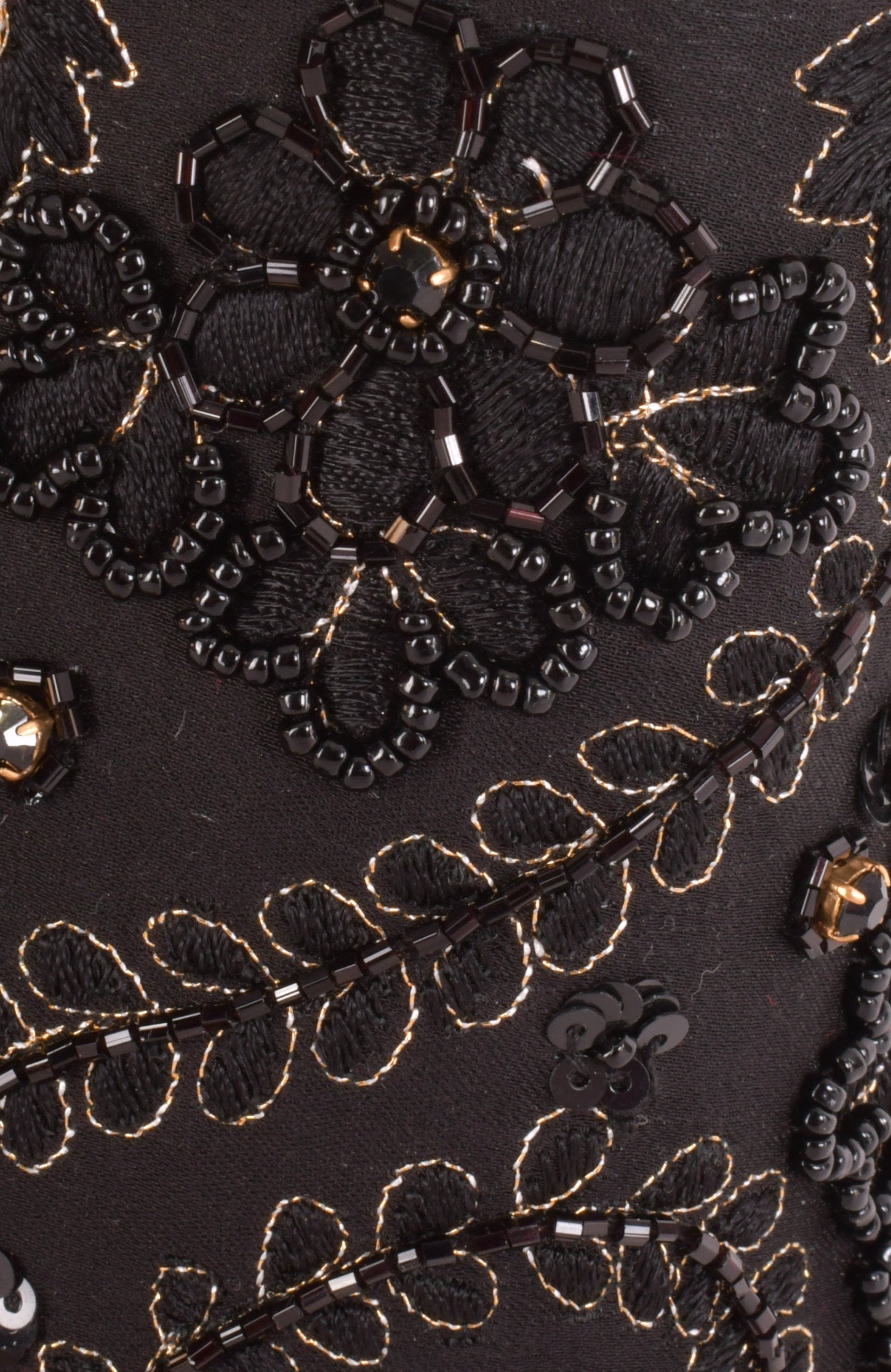 RAAS Ravina Embroidered Bucket Bag, Alternate, color, Black