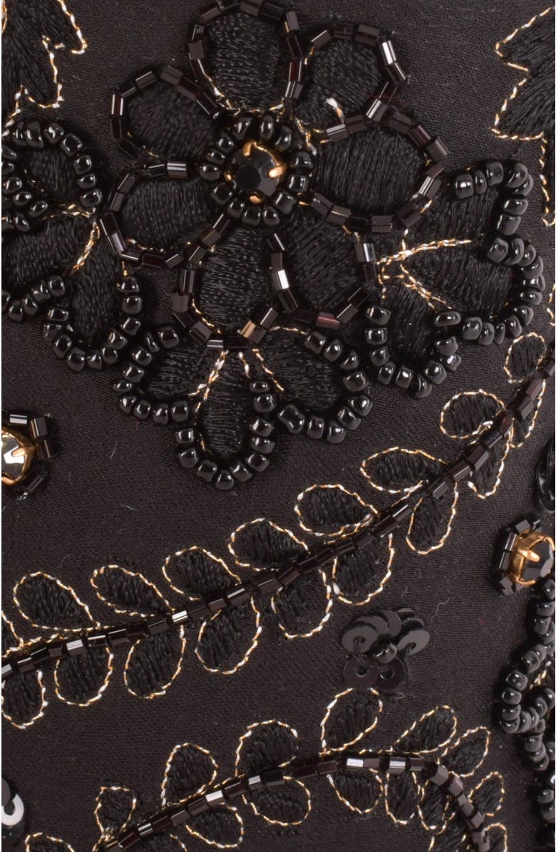 RAAS Ravina Embroidered Bucket Bag, Alternate, color, Black