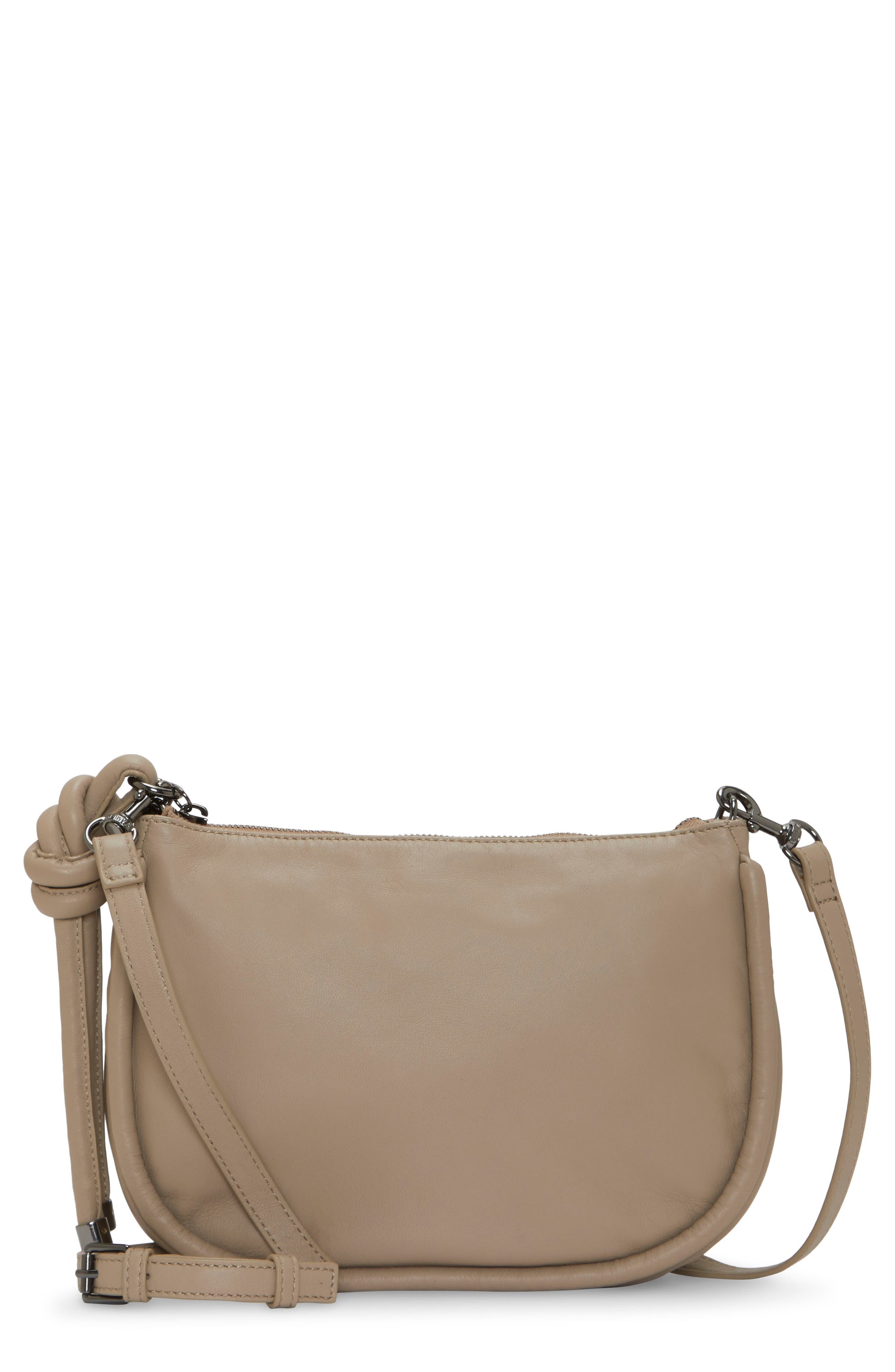 Basha Leather Crossbody Bag, Main, color, WILD MUSHROOM LAMBAR