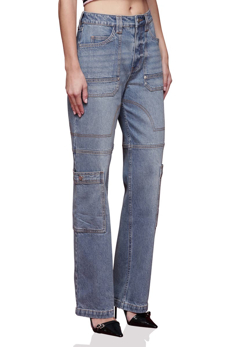 Avec Les Filles Straight Leg Carpenter Jeans, Alternate, color, Swan Wash