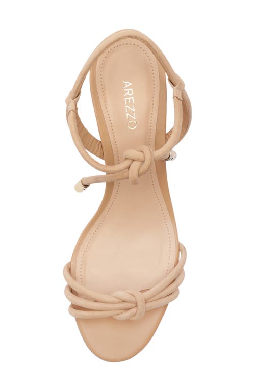Arezzo Camila Mid Ankle Tie Sandal In Nude