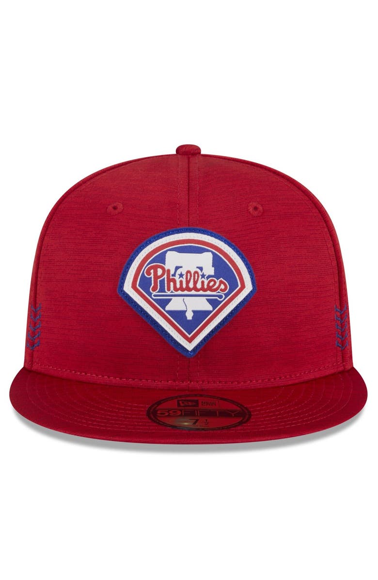 New Era Men's New Era Red Philadelphia Phillies 2024 Clubhouse 59FIFTY Fitted Hat, Alternate, color, Red