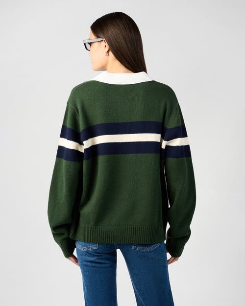 Weworewhat Knitted Rugby Shirt In Green