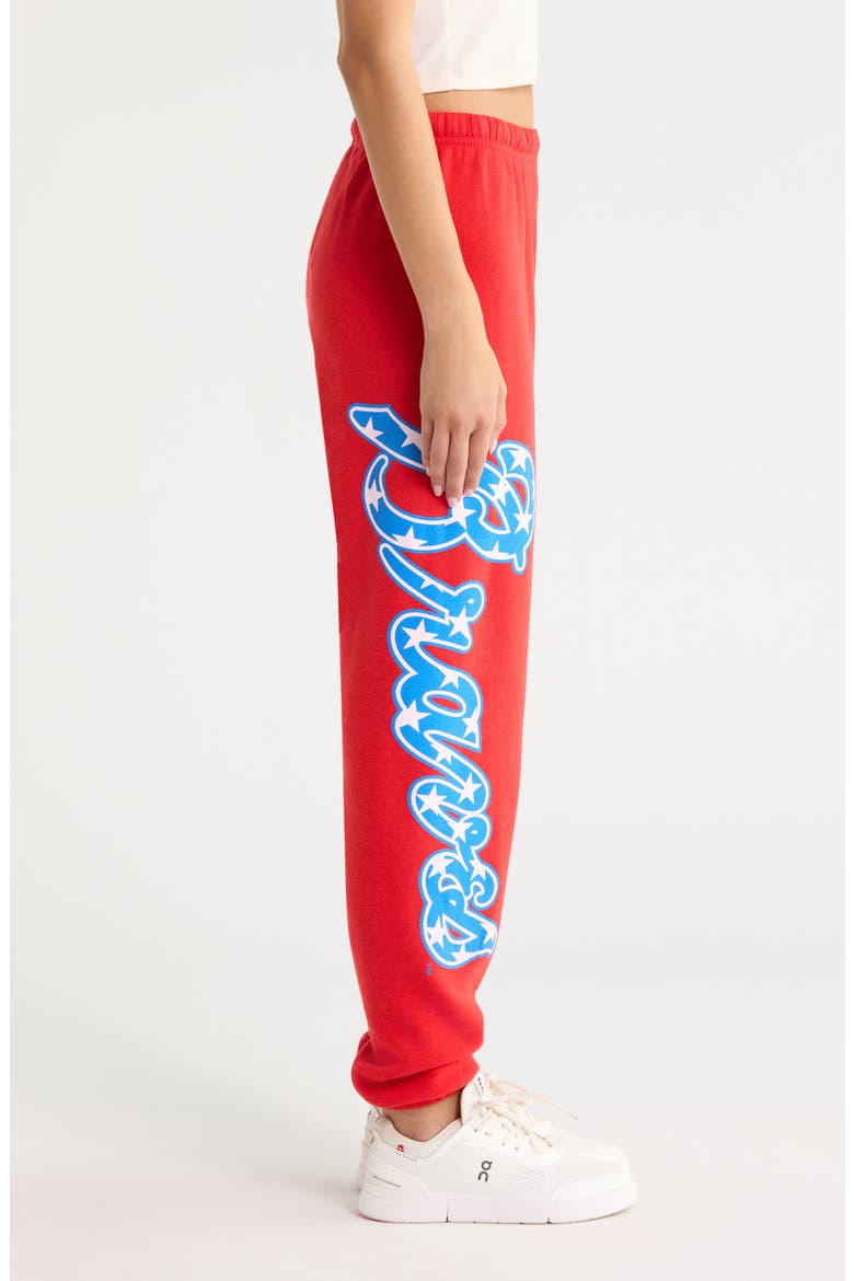 Atlanta Braves Sweatpants, Alternate, color, RED