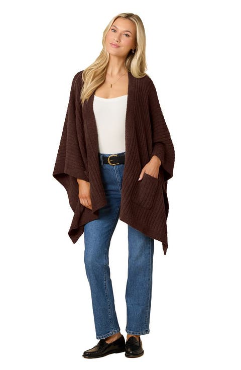 Solid Rib Marshmallow Shawl