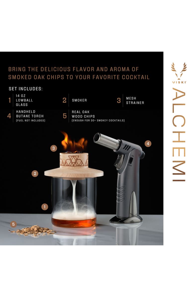 Viski Alchemi Single Serve Smoked Cocktail Kit, Alternate, color, Clear