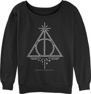 HARRY POTTER Junior's Harry Potter Deathly Hallows Symbol  Sweatshirt