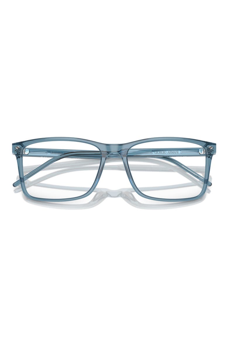 57MM RECTANGLE, Alternate, color, TRANSPARENT BLUE / DEMO LENS