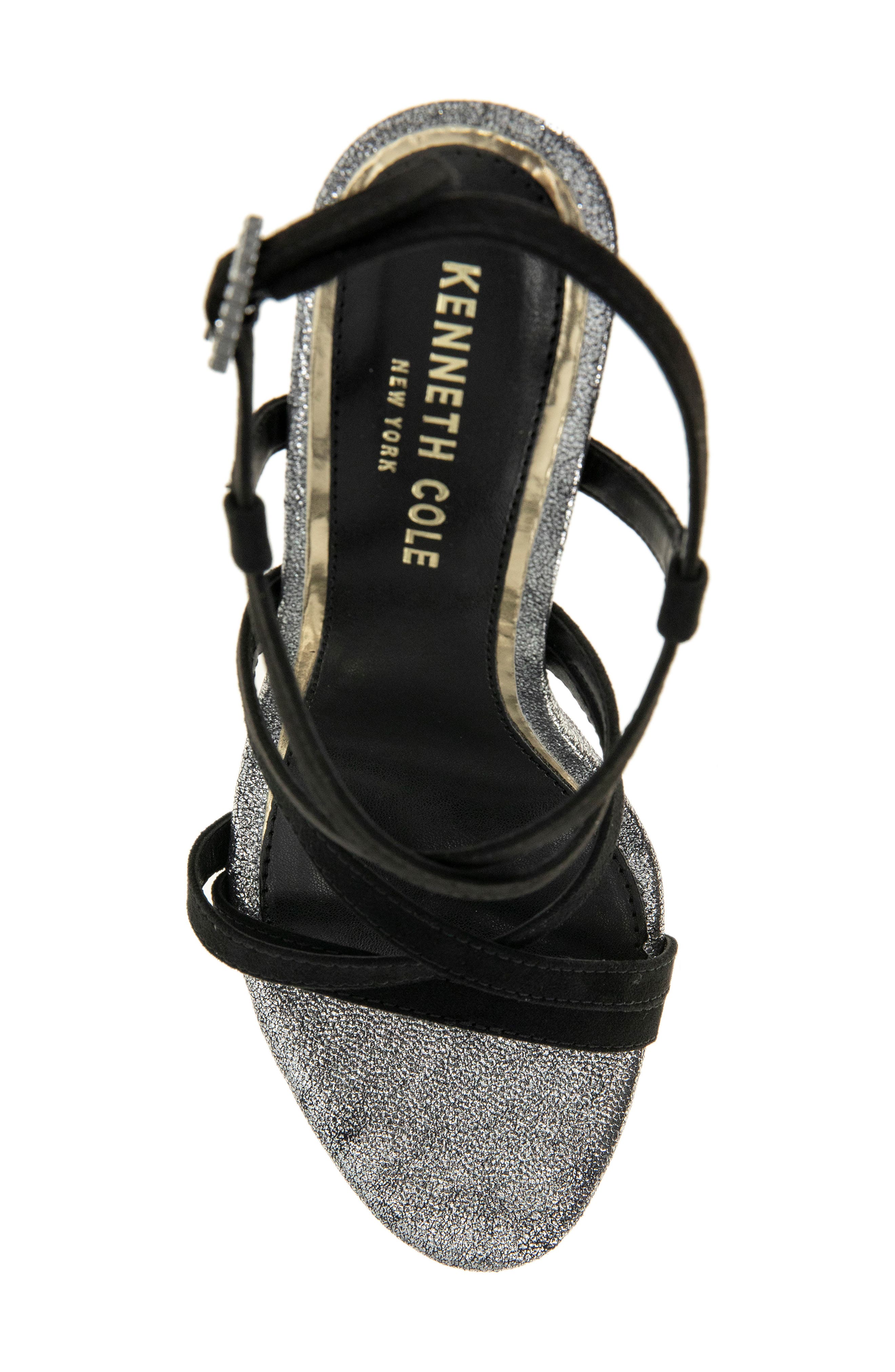 Kenneth Cole Allen Platform Sandal, Alternate, color, Black/Pewter