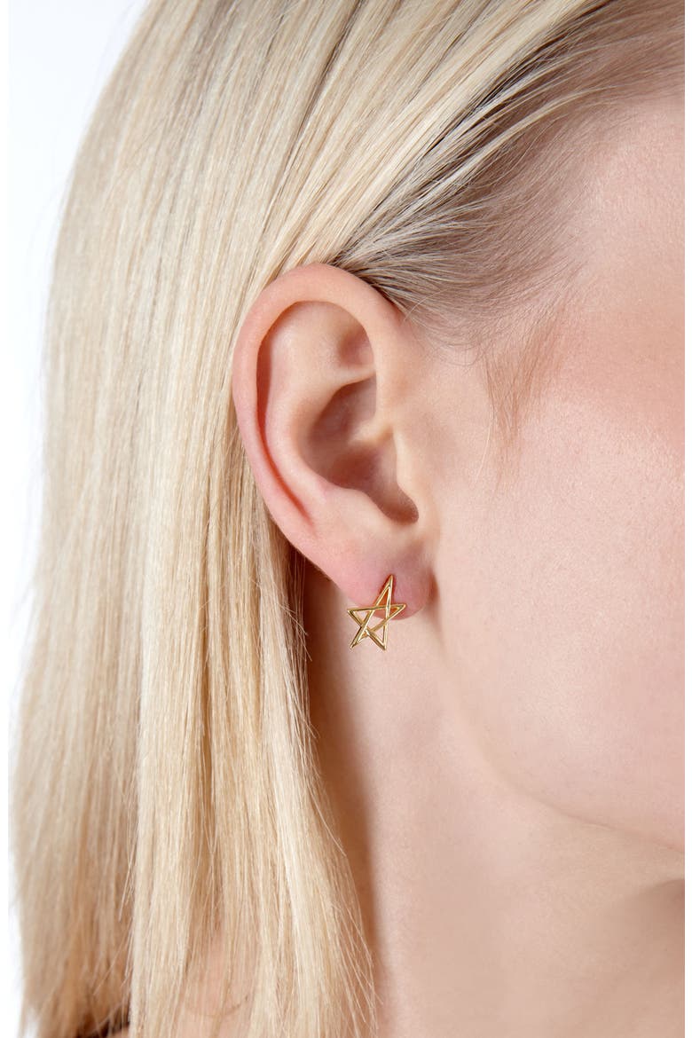 Sol Star Mini Studs, Alternate, color, Gold Vermeil