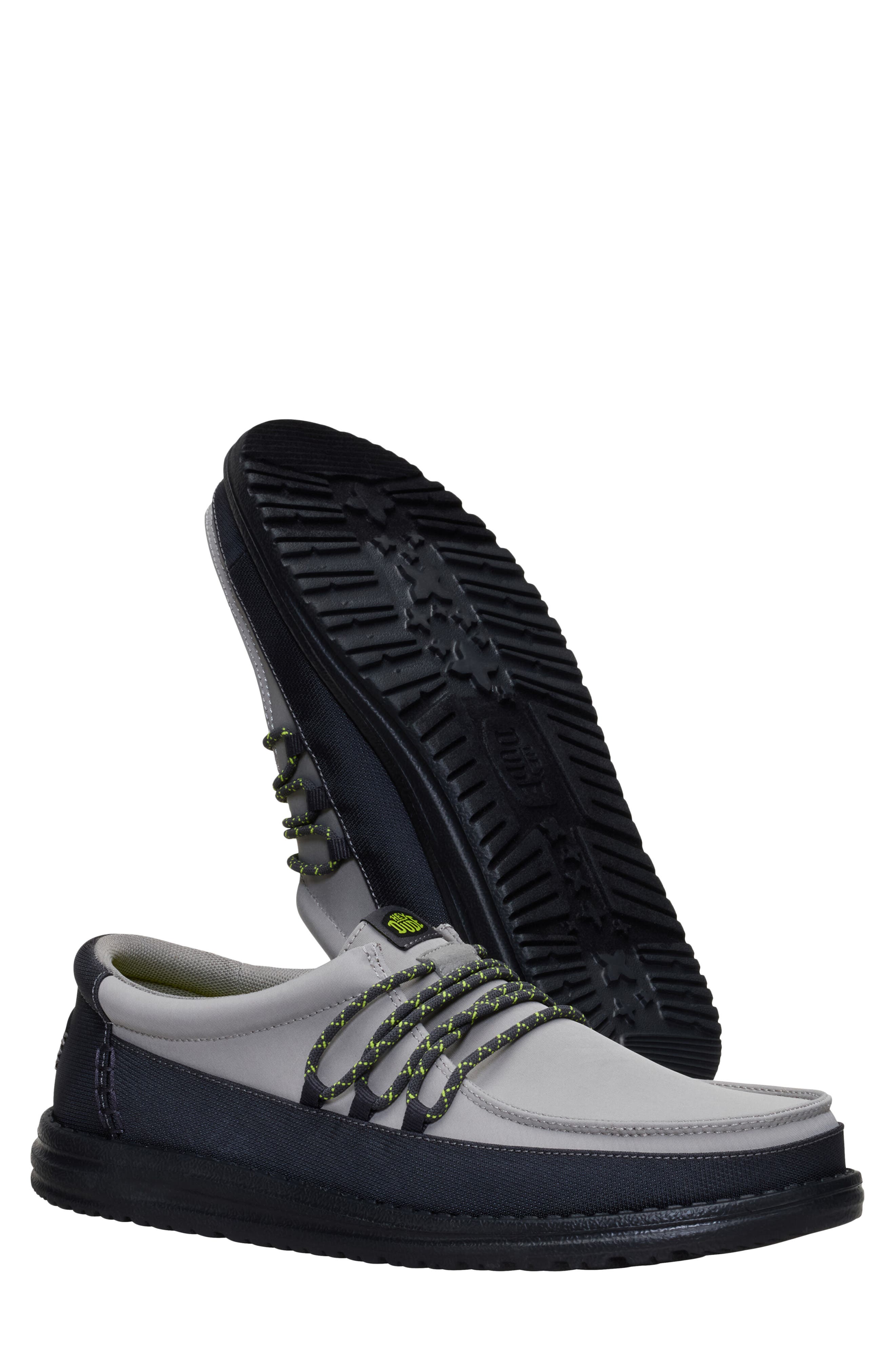 Hey Dude Wally Guard Slip-On, Alternate, color, Black/ Moon Grey