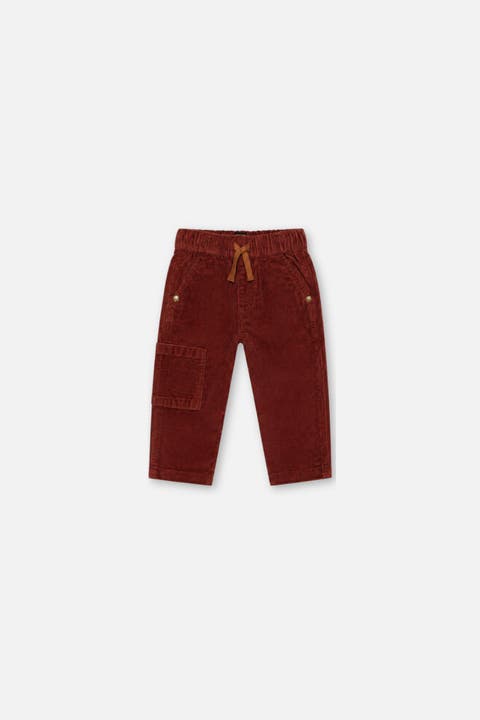Stretch Corduroy Cargo Pocket Drawstring Pants (baby)