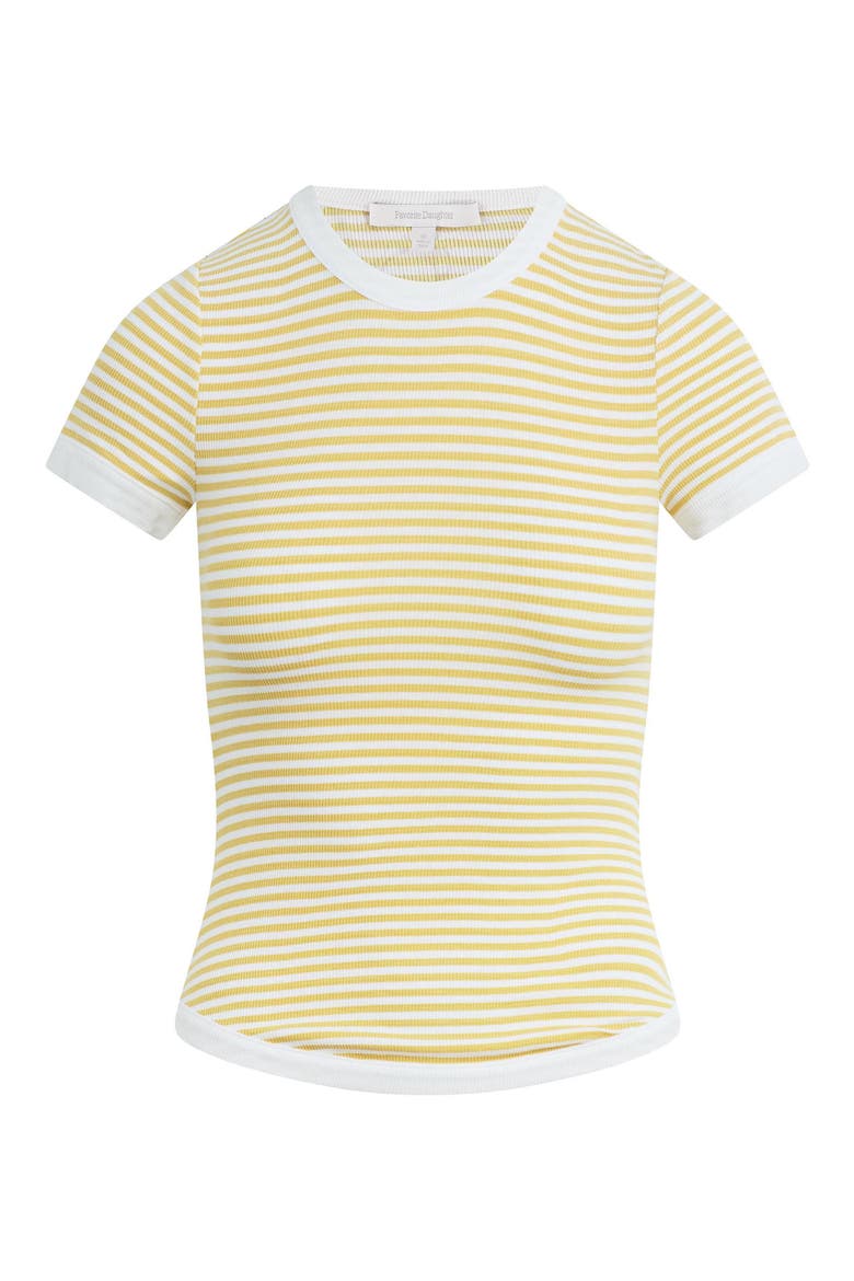 The Foundation Stripe T-Shirt, Alternate, color, GOLDEN WHITE STRIP