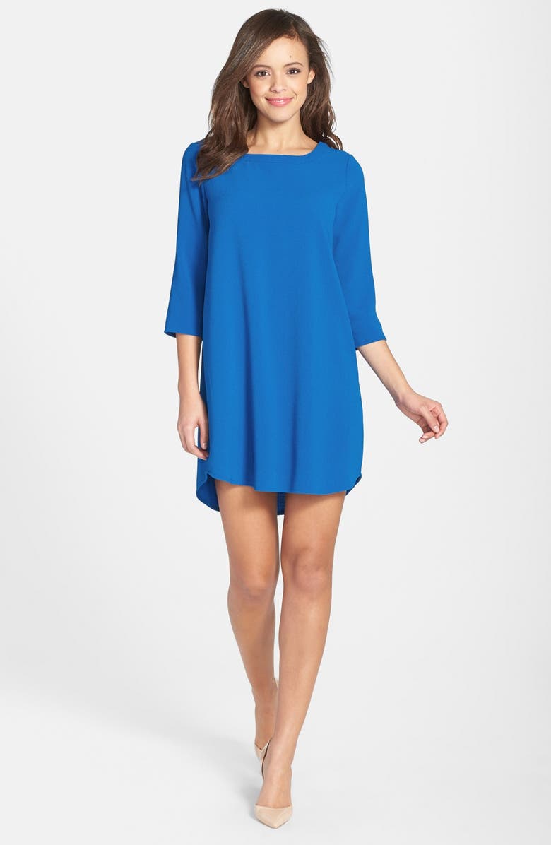 BB Dakota by Steve Madden BB Dakota 'Renae' Three Quarter Sleeve Shift Dress, Alternate, color, 
