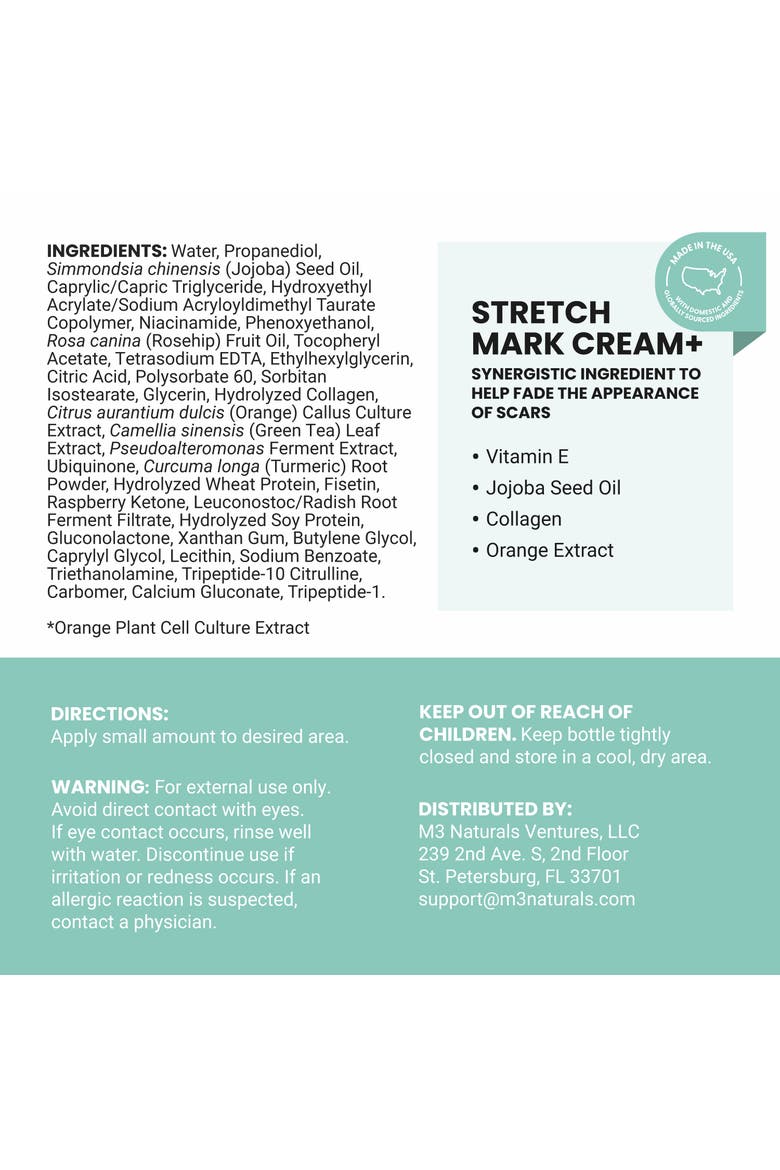 Stretch Mark Cream, 4oz, Alternate, color, None