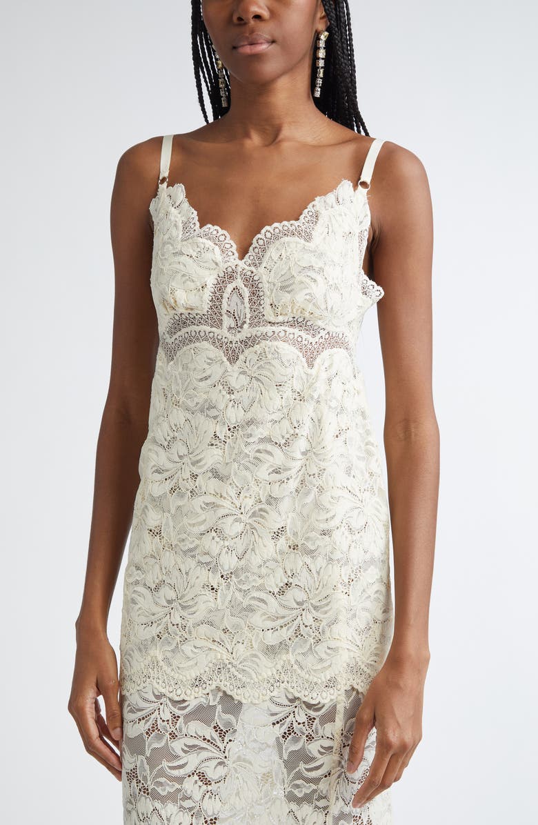 Rabanne Lace Slipdress, Alternate, color, Ivory