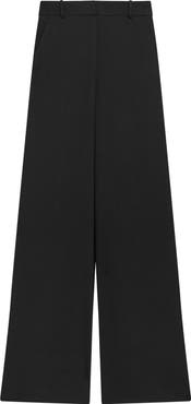 Theory High Waist Double Knit Wide Leg Pants