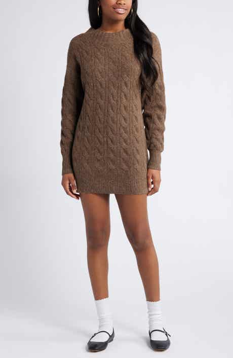 BP. Cable Long Sleeve Sweater Dress