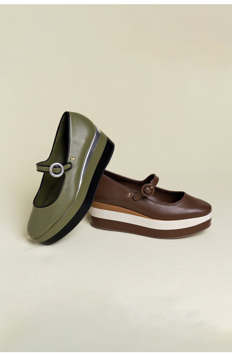 Larroudé Blair Flatform - Leather, Alternate, color,