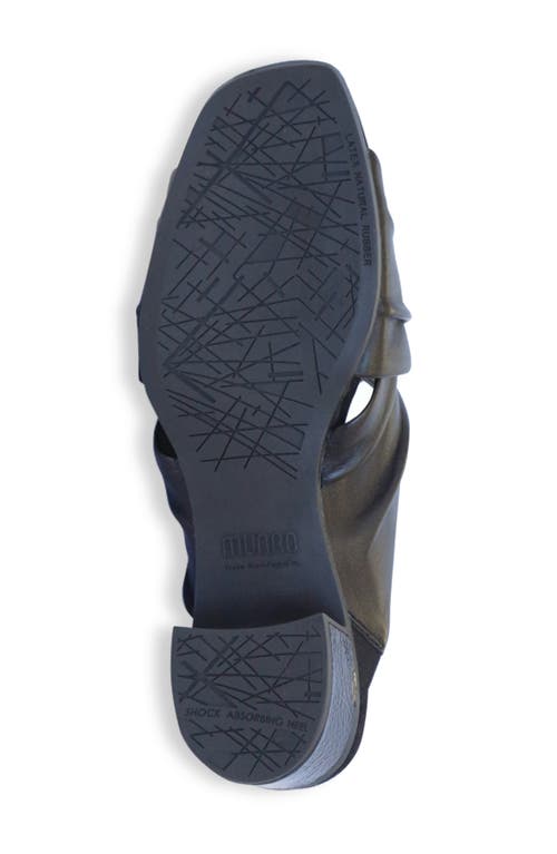 Munro Lee Slide Sandal In Black Lamb