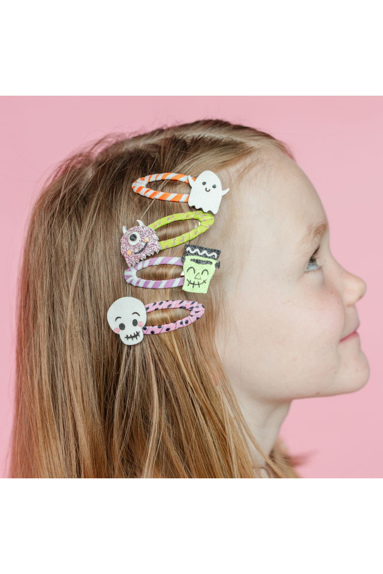 Monster Mash Monster Crew Halloween Hair Clip Set, Alternate, color, Assorted Pre-Pack
