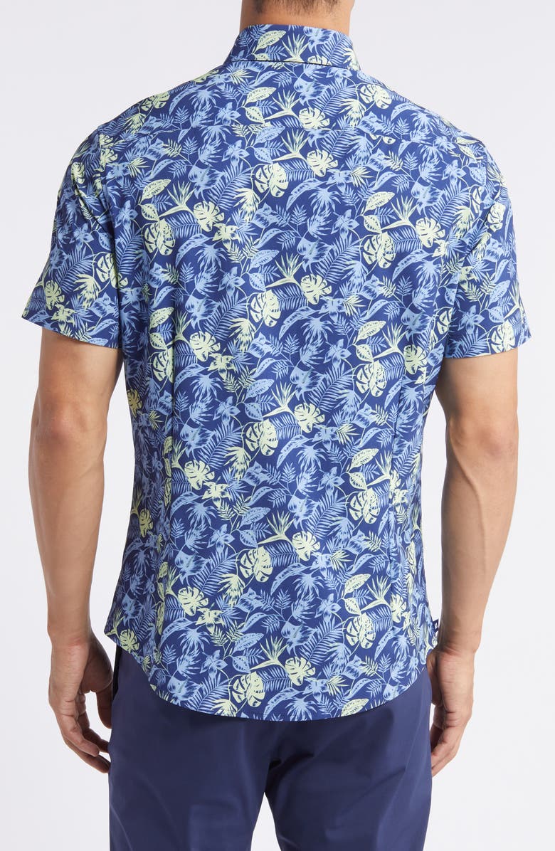 Mizzen+Main Leeward Trim Fit Short Sleeve Performance Button-Up Shirt, Alternate, color,